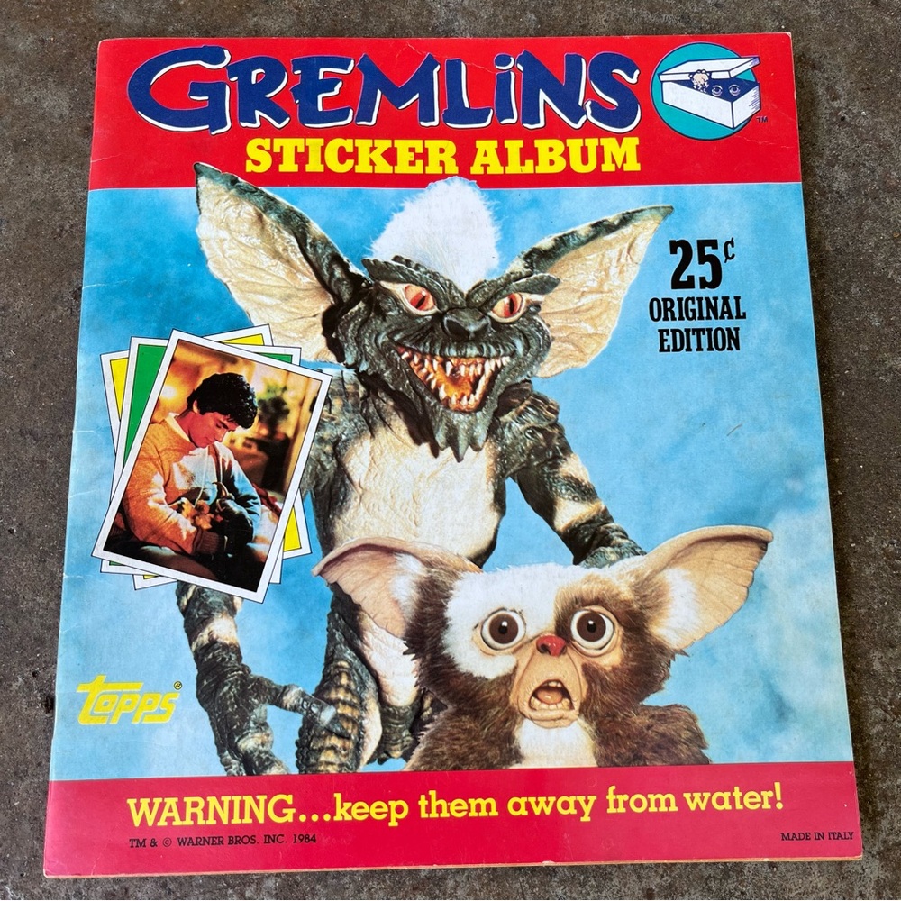 Vintage 1984 Topps Gremlins Sticker Album book Used HARD TO FIND